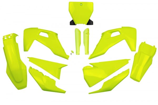 kit plastique husqvarna 125 250 350 450 fc tc 2019 2020 2021 2022 kit complet ufo jaune