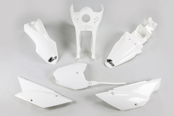 kit plastique kawasaki 110 klx 2010 2011 2012 2013 2014 2015 2016 2017 2018 2019 2020 2021 2022 2023 2024 ufo complet blanc