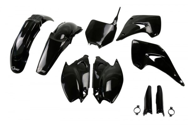 kit plastique kawasaki 125 250 kx 2003 2004 2005 2006 2007 2008 ufo complet noir