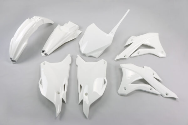kit plastique kawasaki 85 kx 2014 2015 2016 2017 2018 2019 2020 2021 ufo complet blanc