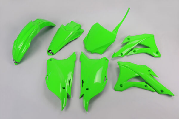 kit plastique kawasaki 85 kx 2014 2015 2016 2017 2018 2019 2020 2021 ufo complet vert