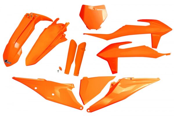 kit plastique ktm 125 250 350 450 sx sxf 2019 2020 2021 2022 ufo complet orange