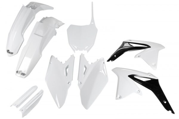 kit plastique suzuki 450 rmz 2008 2009 2010 2011 2012 2013 2014 2015 2016 2017 kit complet ufo blanc