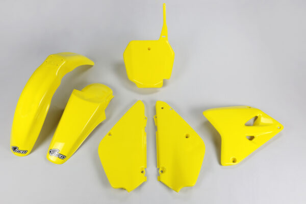 kit plastique suzuki 85 rm 2000 2001 2002 2003 2004 2005 2006 2007 2008 2009 2010 2011 2012 kit complet ufo jaune