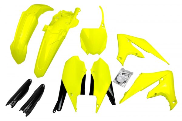 kit plastique yamaha 250 450 YZF 2018 2019 2020 2021 2022 2023 ufo complet jaune