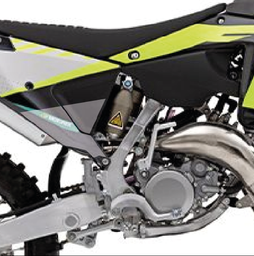 grip protection plaques latérales fantic 125 250 xx 2025 soft fast grip motocross visuel