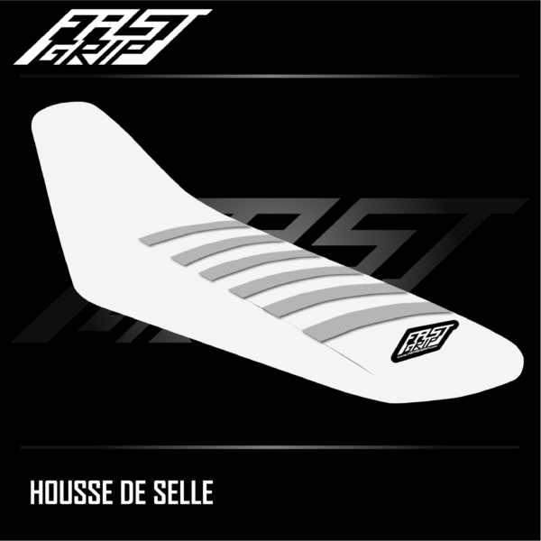 housse de selle enduro husqvarna 125 250 300 350 450 501 te fe 2017 2018 2019 seat cover blanche grise