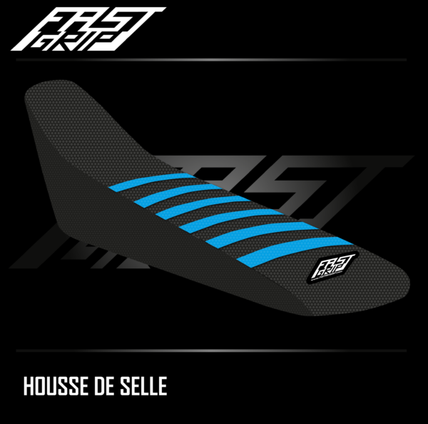 housse de selle motocross tm racing 85 mx 2013 2024 seat cover noire bleue