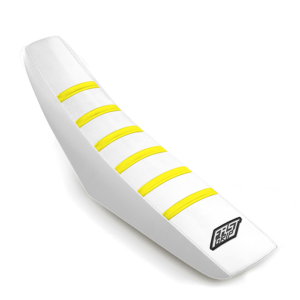 housse de selle suzuki 250 450 rm rmz 2018 2019 2020 2021 2022 2023 2024 2025 2026 2027 2028 grip antidérapant seat cover fast grip blanche jaune