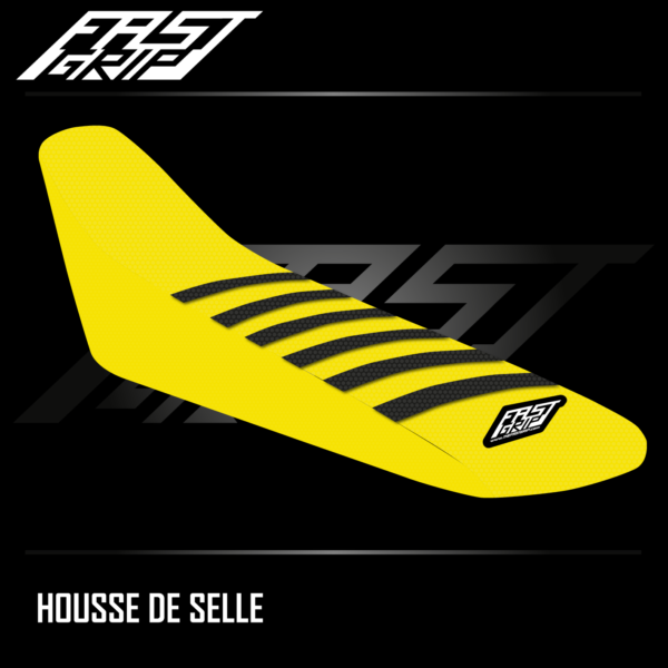 housse de selle suzuki 85 rm 2000 2012 seat cover motocross jaune noire