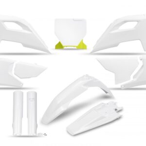 kit plastique complet ufo husqvarna 125 250 350 450 tc fc 2023 2024 motocross blanc