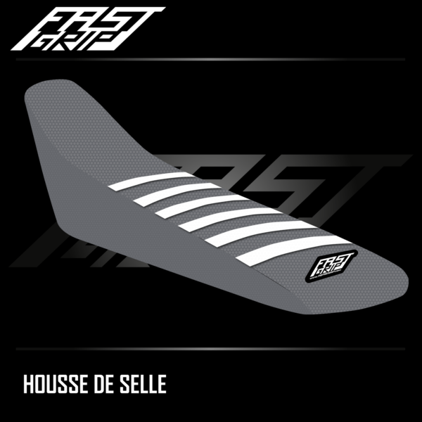 housse de selle fantic 125 250 xe 2021 2022 seat cover enduro grise blanche