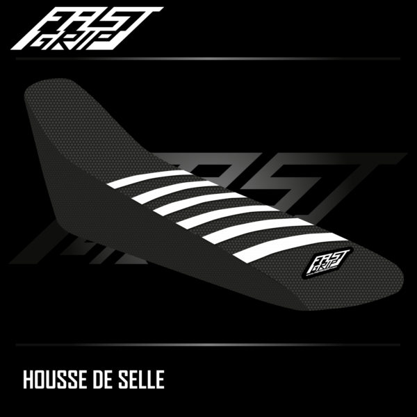 housse de selle fantic 125 250 xe 2021 2022 seat cover enduro noire blanche