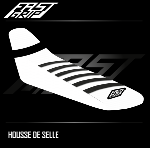 housse de selle fantic 250 310 450 XEF 2021 2022 2023 2024 2025 seat cover enduro blanche noire1