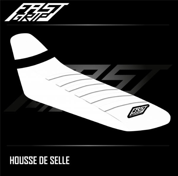 housse de selle fantic 250 310 450 XEF 2021 2022 2023 2024 2025 seat cover enduro blanche1