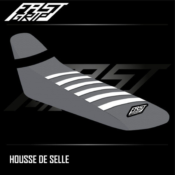 housse de selle fantic 250 310 450 XEF 2021 2022 2023 2024 2025 seat cover enduro grise blanche1