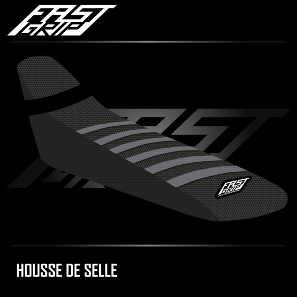 housse de selle fantic 250 310 450 XEF 2021 2022 2023 2024 2025 seat cover enduro noire grise1