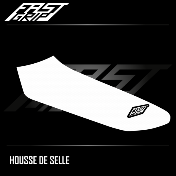 housse de selle monobloc fantic 250 310 450 XEF 2021 2022 2023 2024 2025 seat cover enduro blanche1
