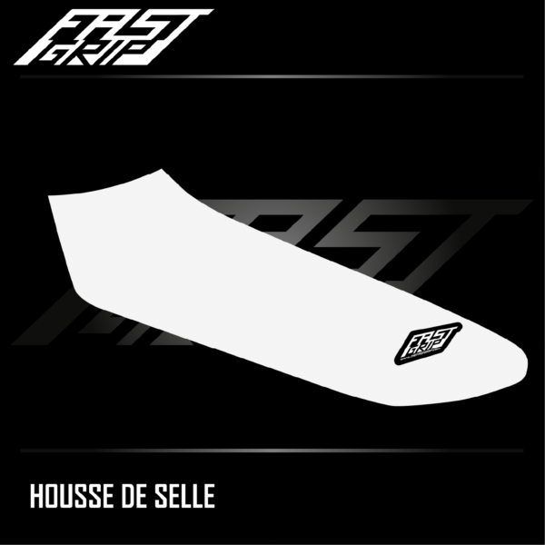 housse de selle monobloc yamaha 250 450 wrf 2014 2015 2016 2017 2018 2019 enduro seat cover blanche