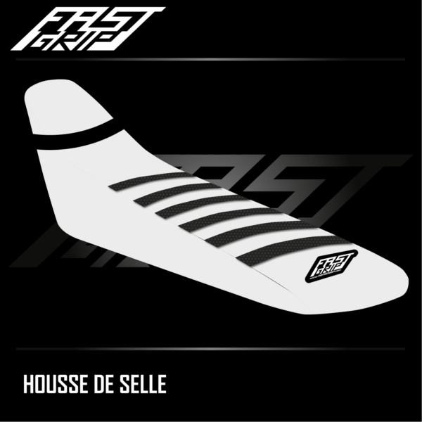 housse de selle yamaha 250 450 wrf 2014 2015 2016 2017 2018 2019 enduro seat cover blanche noire