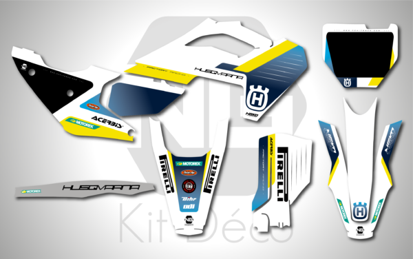 kit déco 125 250 350 450 tc fc 2023 2024 2025 husqvarna motocross ng origine 2025 mx decals stickers graphics autocollant adhesifs_Plan de travail 1