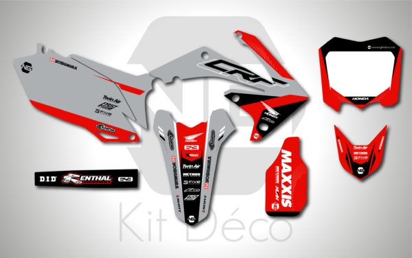 kit déco 250 450 crf 2009 2010 2011 2012 2013 honda ng motocross bionic series mx decals stickers graphics autocollant adhesifs_Plan de travail 1