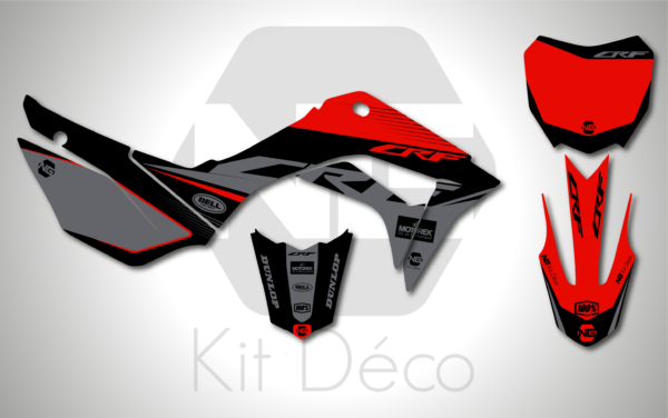 kit déco honda 110 crf 2019 2020 2021 2022 2023 2024 2025 pit bike ng motocross sb series mx decals stikcers graphics autocollant adhesifs_Plan de travail 1