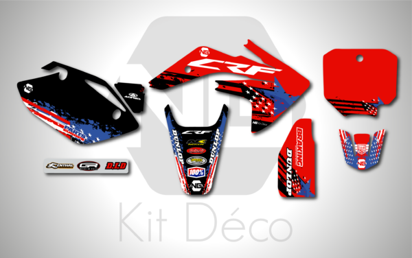kit déco honda 150 crf de 2017 à 2025 motocross ng usa series mx motocross decals stickers graphics autocollant adhesifs_Plan de travail 1