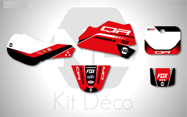 kit déco honda 50 qr motocross ng push mx decals stickers graphics autocollant adhesifs