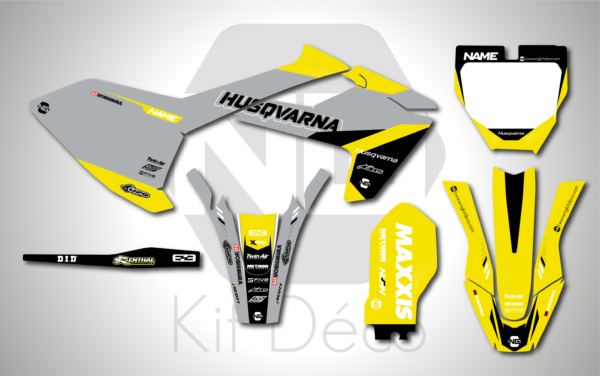 kit déco husqvarna 65 tc 2017 2018 2019 2020 2021 2022 2023 ng motocross bionic séries mx decals srickers graphics autocollant adhesifs_Plan de travail 1