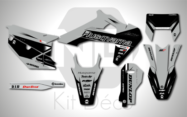 kit déco husqvarna te fe 125 250 300 350 450 501 2020 2021 2022 2023 ng enduro alba series decals stickers graphics autocollant adhesifs_Plan de travail 1