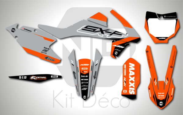 kit déco ktm 125 250 350 450 sx sxf 2016 2017 2018 ng motocross bionic series mx decals stickers graphics autocollant adhesifs_Plan de travail 1
