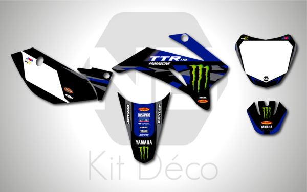 kit déco 110 ttr yamaha ng factory 24 motocross pit bike decals stickers graphcis autocollant adhesifs_Plan de travail 1