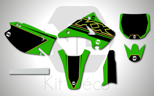 kit déco 125 250 kx 2003 2004 2005 2006 2007 2008 kawasaki ng originality motocross decals mx graphics stickers autocollant adhesifs_Plan de travail 1