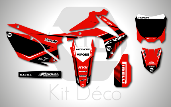 kit déco 250 450 crf 2013 2014 2015 2016 2017 honda motocross ng stripe series mx decals stickers graphics autocollant adhesifs_Plan de travail 1
