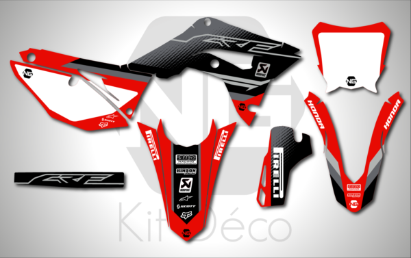 kit déco 250 450 crf 2017 2018 2019 2020 2021 honda motocross ng strat séries mx decals stickers graphics autocollant adhesifs_Plan de travail 1