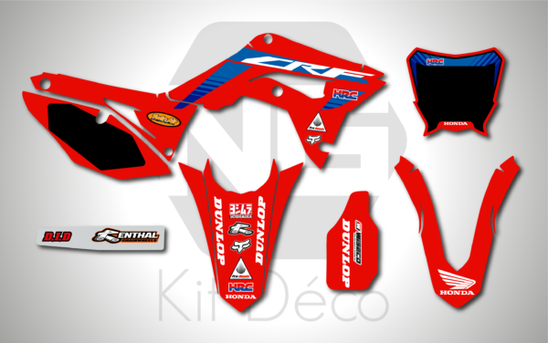 kit déco 250 450 crf 2017 2018 2019 2020 2021 honda mx motocross ng factory 2022 decals stickers graphics autocollant adhesifs_Plan de travail 1