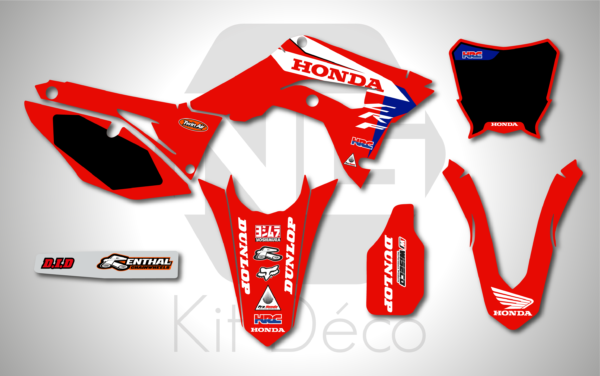 kit déco 250 450 crf 2017 2018 2019 2020 2021 honda mx motocross ng factory 2024 decals stickers graphics autocollant adhesifs_Plan de travail 1