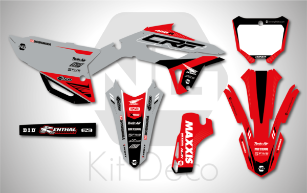 kit déco 250 450 crf 2021 2022 2023 2024 honda motocross ng bionic series mx decals stickers graphcis autocollant adhesifs