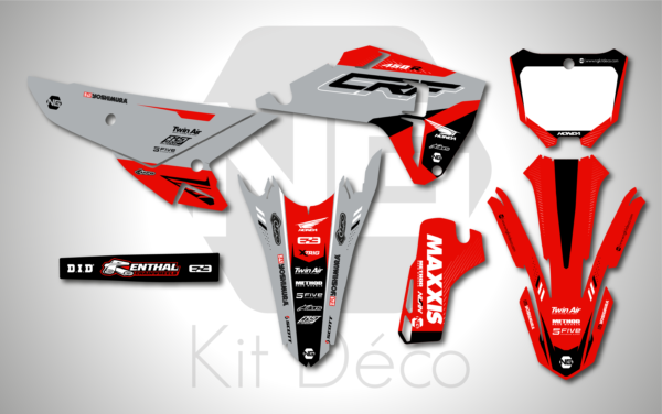 kit déco 250 450 crf 2025 honda motocross ng bionic series mx decals graphics stickers autocollant adhesifs_Plan de travail 1