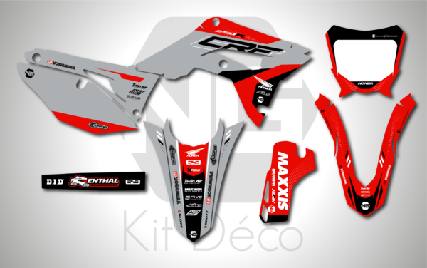kit déco 250 450 crf honda 2017 2018 2019 2020 2021 motocross ng bionic series mx decals stickers graphics autocollant adhesifs_Plan de travail 1