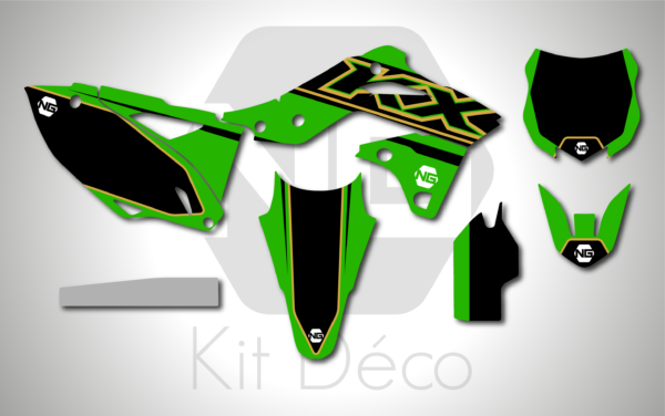 kit déco 250 kxf 2013 2014 2015 2016 kawasaki ng originality motocross graphics stickers mx decals autocollant adhesifs_Plan de travail 1