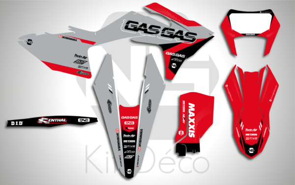 kit déco gasgas 125 250 300 350 450 500 ec ecf 2024 2025 enduro ng bionic series décals stickers graphics autocollant adhesifs_Plan de travail 1