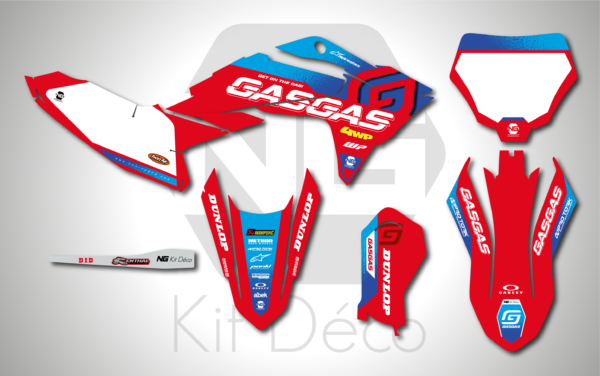 kit déco gasgas 65 mc 2024 2025 motocross ng factory 2024 mx decals stickers graphics autocollant adhesifs_Plan de travail 1