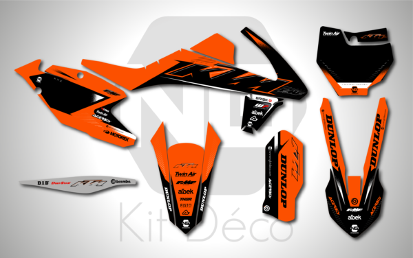 kit déco ktm 125 250 350 450 sx sxf 2016 2017 2018 ng motocross alba series mx decals stickers graphics autocollant adhesifs_Plan de travail 1