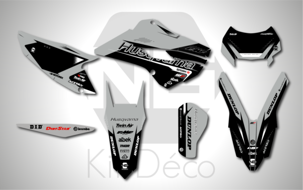 kit déco 125 150 200 250 300 350 450 500 te fe 2014 2015 2016 husqvarna enduro ng alba series decals stickers graphcis autocollant adhésifs visuel_Plan de travail 1