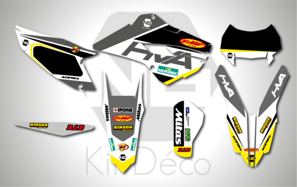 kit déco 125 150 200 250 300 350 450 500 te fe 2014 2015 2016 husqvarna enduro ng track series decals stickers graphcis autocollant adhésifs_Plan de travail 1