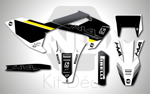 kit déco 125 150 200 250 300 350 450 500 te fe 2017 2018 2019 husqvarna enduro ng start series decals stickers graphcis autocollant adhésifs_Plan de travail 1