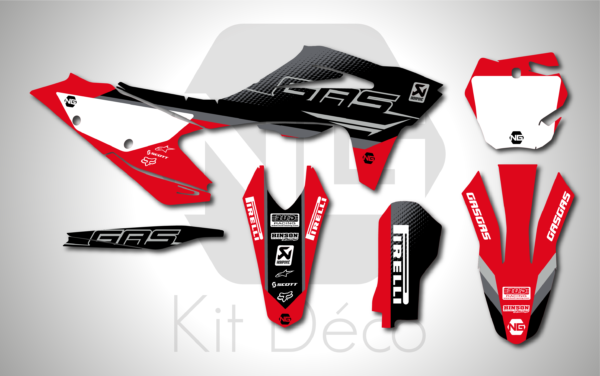 kit déco 125 150 250 300 350 450 mc mcf 2021 2022 2023 gasgas ng strat series motocross stickers mx autocollant adhesifs graphics_Plan de travail 1