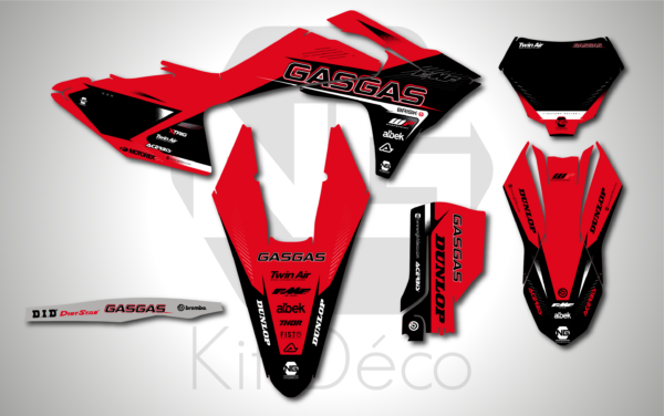 kit déco 125 150 250 300 350 450 mc mcf 2024 2025 gasgas ng alba series motocross stickers mx autocollant adhesifs graphics_Plan de travail 1